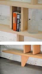 Bibliothèque en bois massif faible profondeur, idéale pour optimiser l’espace sans encombrer