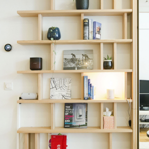 bibliothèque bois massif