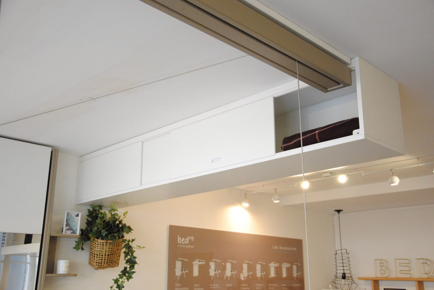 rangement suspendu plafond