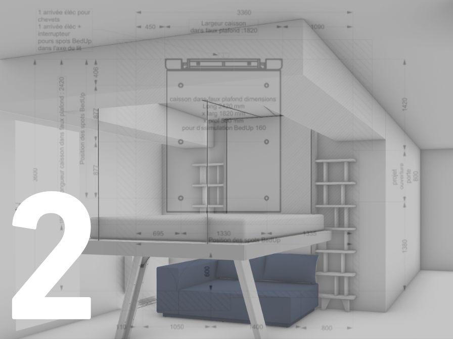 Étapes de votre projet gain de place bedUp® : conception, étude technique, installation