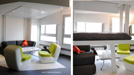 lit escamotable au plafond