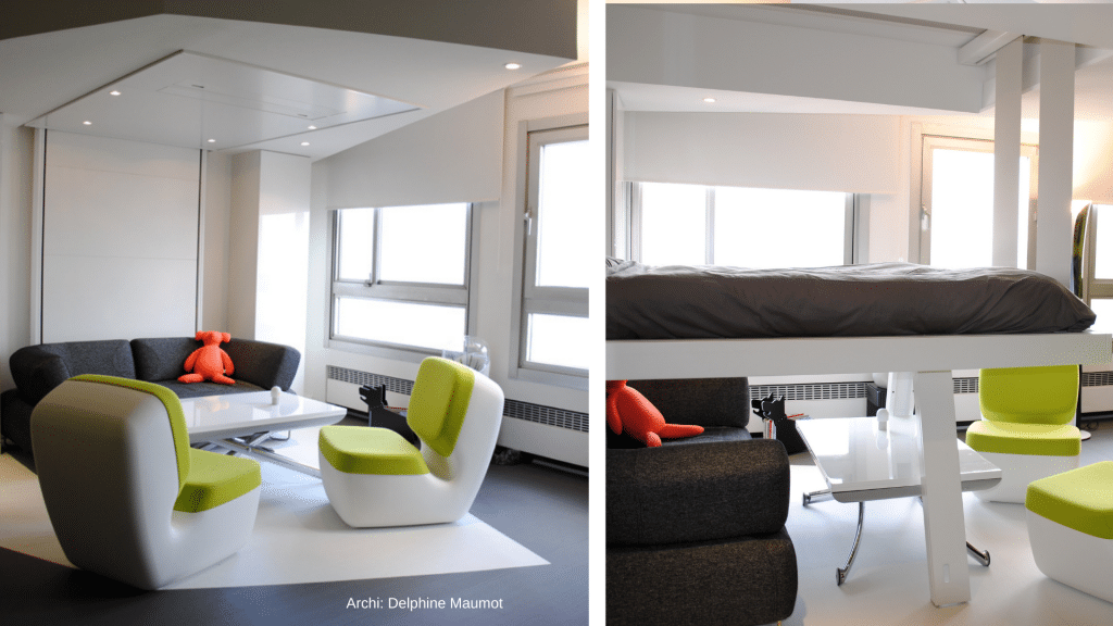 lit escamotable au plafond