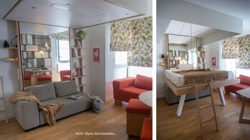 lit escamotable au plafond