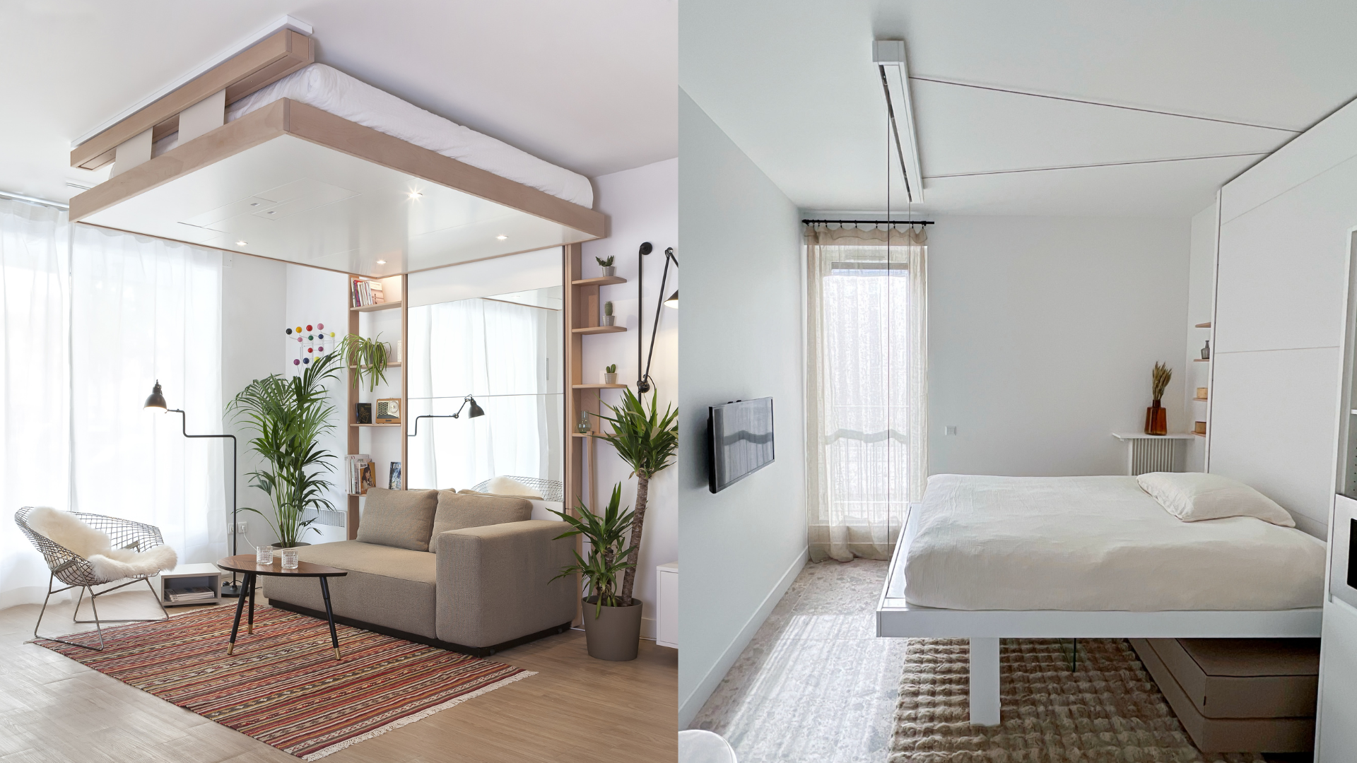 lit escamotable électrique plafond