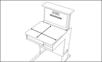 bureaux informatiques escamotables Milena pour salle de classe - grande surface de travail