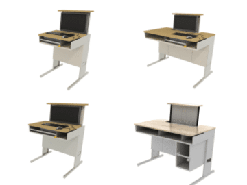 bureaux informatiques escamotables milena - les modèles